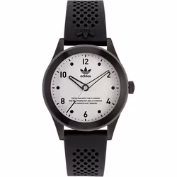 Montre - ADIDAS - Style Code Three AOSY22517 - Quartz - Acier inoxydable - Bracelet en silicone noir