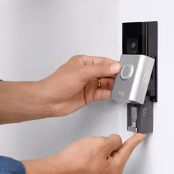 Ring 8318678 Kit de sonnette de porte Nickel, Acier satin