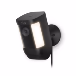 Ring Spotlight Cam Pro Plug, Caméra de sécurité IP, Intérieure et extérieure, Sans fil, 3000 K, Plafond/mur, Noir