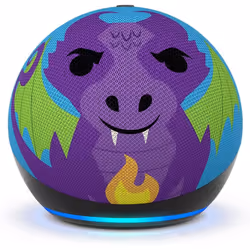 Amazon Echo Dot Kids (5.Gen), Amazon Alexa, Sphérique, Multicolore, Allemand, Anglais, Espagnol, Français, Italien, Android, ...
