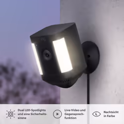 Ring Spotlight Kamera Plus Boîte Caméra de sécurité IP Extérieure 1920 x 1080 pixels Plafond/mur