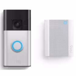 Ring 10406514, Noir, Argent, Sans fil, 2,4 GHz, 802.11b, 802.11g, Wi-Fi 4 (802.11n), 1440 x 1440 pixels, 150°