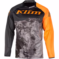Klim XC Lite Corrosion Maillot de motocross jeune, noir-gris-orange, taille XL
