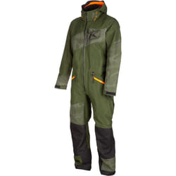 Klim Ripsa Camo 2023 Combinaison de motoneige une piÃ¨ce, vert-orange, taille M pour Hommes