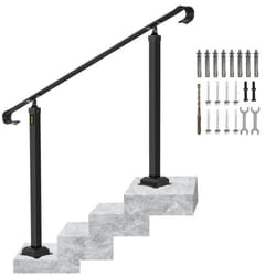 VEVOR Garde-Corps Escalier Main Courante Fer Forgé Réglable 3 Marches 140 cm