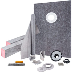Vevor - Kit receveur de douche 965x1524 mm seuil de douche etanche avec drain decalee pvc, grille acier inoxydable 10 cm, 2 bordures de douche et