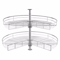 Plateau Tournant - VEVOR - 80 cm - 2 Niveaux - Rotatif 360° - Rangement Cuisine