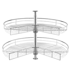 Plateau Tournant - VEVOR - 80 cm - 2 Niveaux - Rotatif 360° - Rangement Cuisine