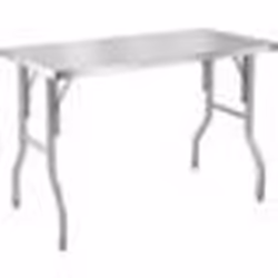 Table de Travail Inox - VEVOR - Table de Préparation 1220 x 610mm - Pliante 1 Étage Commercial Cuisine
