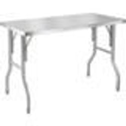 Table de Travail Inox - VEVOR - Table de Préparation  1220 x 610mm - Pliante 1 Étage Commercial Cuisine