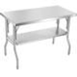 Table de Travail Inox - VEVOR - Table de Préparation 1220 x 610mm - Pliante Commercial Cuisine