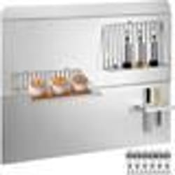 Dosseret Cuisine Inox Fond Hotte Acier Inoxydable-VEVOR-12 mm Plaque Crédence Cuisinière -Protéger Mur Derrière Surface de Cuisson