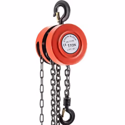 Palan à Chaine 1 T-VEVOR-Acier-Levage Maximale de 2 m 1000 kg-Crochet de Sécurité-360°-Lever Charge Lourd