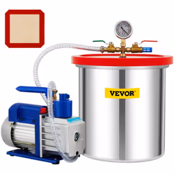 Pompe à vide de 5 CFM avec chambre Puissance de 1/3 HP, chambre de 5 gallons et surveillance facile Vous recherchez un kit de ...