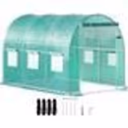 Serre de Jardin Tunnel - VEVOR - Serre Tunnel Cadre Galvanisé Couverture Étanche Plantes 3x21x21 m Vert