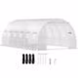 Serre de Jardin Tunnel - VEVOR - Serre Tunnel Cadre Galvanisé Couverture Étanche Plantes 61x3x21 m Blanc