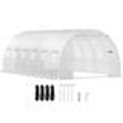 Serre de Jardin Tunnel - VEVOR - Serre Tunnel Cadre Galvanisé Couverture Étanche Plantes 61x3x21 m Blanc