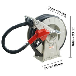 Enrouleur de Tuyau de Carburant-VEVOR-19mmx20m-​Rétractable-Caoutchouc NBR Buse-Auto-300 PSI-Avion-Bateau-Véhicule