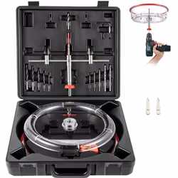 Scie cloche réglable - VEVOR - Kit de Scie Cloche 40 mm-300 mm avec Capot Anti-poussière Sécurisé Propre