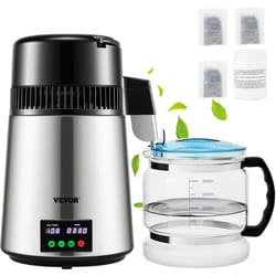 Vevor - Distillateur deEau 4 l Machine a Eau Distillee 1 L/h Machine a Distiller lEau Inox Alimentaire Sur Temperature 30-108 ℃ Minuterie Recipient