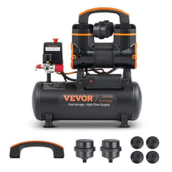 8 L Compresseur à Air Silencieux Sans Huile - VEVOR - 900 W 37 m3-h à 62 bar 70 dB