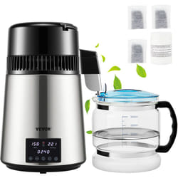Vevor - Distillateur deEau 4 l Machine a Eau Distillee 1,5 L/h 1750 w Machine a Distiller lEau Inox Alimentaire Sur Temperature 30-108 ℃ Minuterie