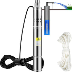 Vevor - Pompe Immergee pour Puits 35 L/min 108 m Pompe a Eau pour Puits Profond en Acier Inox, Pompe a Eau Electrique 550 w, Pompe de Puits