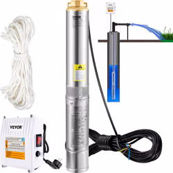 Pompe Immergée pour Puits 1100 W 190 L/min Max. Débit & 57 m Max. Tête & Résistance au Sable Moins de 5 % Êtes-vous inquiet p ...