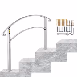 VEVOR Main Courante Rampe dEscalier Fer Forgé Hauteur Flexible 925cm 3 Marches