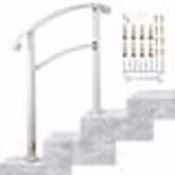 Main Courante Escalier-VEVOR-3 Marches Garde-Corps 635 cm-Max des Marches 525 cm-Balcon Terrasse Maison Jardin Hôtel Porche-B ...
