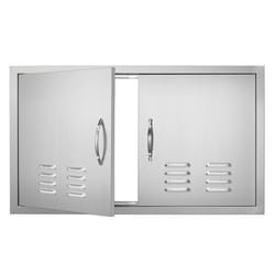 Porte dAccès pour Barbecue-VEVOR-Double Porte de Cuisine Extérieure 914x534 cm-pour Îlot de Barbecue Station de Grillades