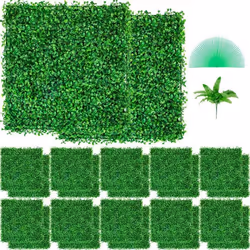24pcs Mur Végétal Artificiel - VEVOR - Muraux de Haie de Buis UV 10X10 Clôture