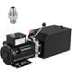Pompe hydraulique-VEVOR-14 L Pompe hydraulique à Simple Effet Réservoir Noir-Pompe hydraulique avec réservoir Élévateur à ciseaux