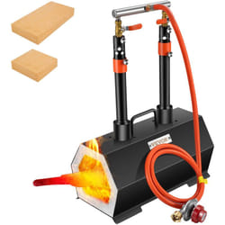 Forge a Gaz Propane avec 2 Bruleurs Four de Fusion au Propane Max 1427 ℃ Four de Forge a Gaz Efficace Economique Fabrication Couteaux Forgeage Metaux