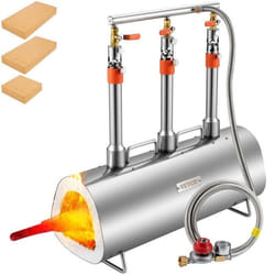 Four de Fusion Ovale - VEVOR - Forge au Gaz Propane Four de Fusion avec 3 Brûleurs Forgerons Couteliers