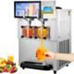 VEVOR Machine à Granités Machine à Granitas Commerciale 2 x 8L Boisson Glacée