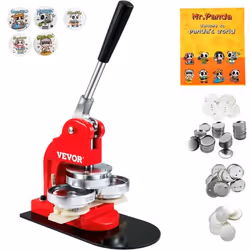 Machine à Badges - VEVOR - DIY Presse Badge à Épingle de 58 mm - avec 500 Kits de Boutons