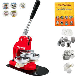 Machine à Badges - VEVOR - DIY Presse Badge à Épingle de 58 mm - avec 500 Kits de Boutons