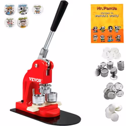 Machine à Badges - VEVOR - DIY Presse Badge à Épingle de 32 mm - avec 500 Kits de Boutons