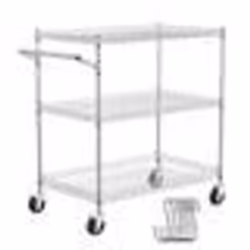 Chariot de Cuisine-VEVOR-762x457x823 cm -Charge 300 kg -Roues Verrouillables 6 Crochets -pour  Buanderie Cuisine Restaurant