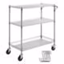 Chariot de Cuisine-VEVOR-889x457x902 cm -Charge 300 kg -Roues Verrouillables 6 Crochets -pour Buanderie Cuisine Restaurant