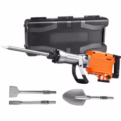 2200 W Marteau-Piqueur - VEVOR -Perforateur Burineur Démolition - 4 Burins 1350 BPM