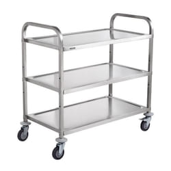 Desserte à Roulettes - VEVOR - 953 x 50 x 958 cmCharge maximale 2041 kg Acier inoxydableAvec 6 crochets