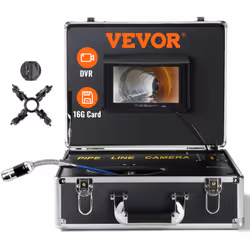 Caméra d'inspection de tuyaux 7 pouces Écran 480p et enregistrement vidéo et étanchéité IP68 Notre caméra d'inspection d'égou ...