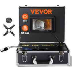 VEVOR Camera Inspection Canalisation 50 m Endoscope Drain avec Ecran 7'', Fonction DVR, Etanche IP68, 12 LED Reglable, Carte SD 16 Go, Cable