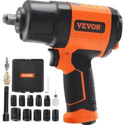 VEVOR Cle a Choc Pneumatique Carre 1,27 cm Cle a Chocs Air Comprime 1898 Nm 8000 tr/min Plastique et Acier avec Douilles Connecteur Rapide Air Barre