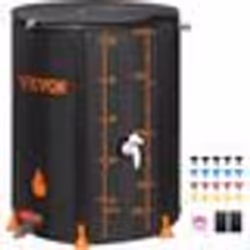 201 L Récupérateur dEau de Pluie Pliable - VEVOR - Bac Système Collecteur Tonneau Baril PVC 1000D avec Robinet - Noir