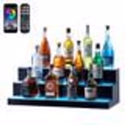 Présentoir à Bouteilles Lumineux Éclairé par LED-VEVOR-Étagère à Vins 3 Niveaux 762 cm-Présentoir à Boisson Commercial