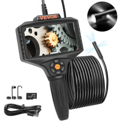 Vevor - Camera Endoscope a Triple Objectif Inspection Endoscopique Ecran ips 5' Ecran Divise Lumieres led Zoom 8x Cable Semi-Rigide 5 m Carte 32 Go