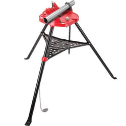 Support de Tuyau -VEVOR-32-152 mm Etau à Chaîne Trépied Pieds en Acier Pliables Supports de Tuyaux avec Plateau
